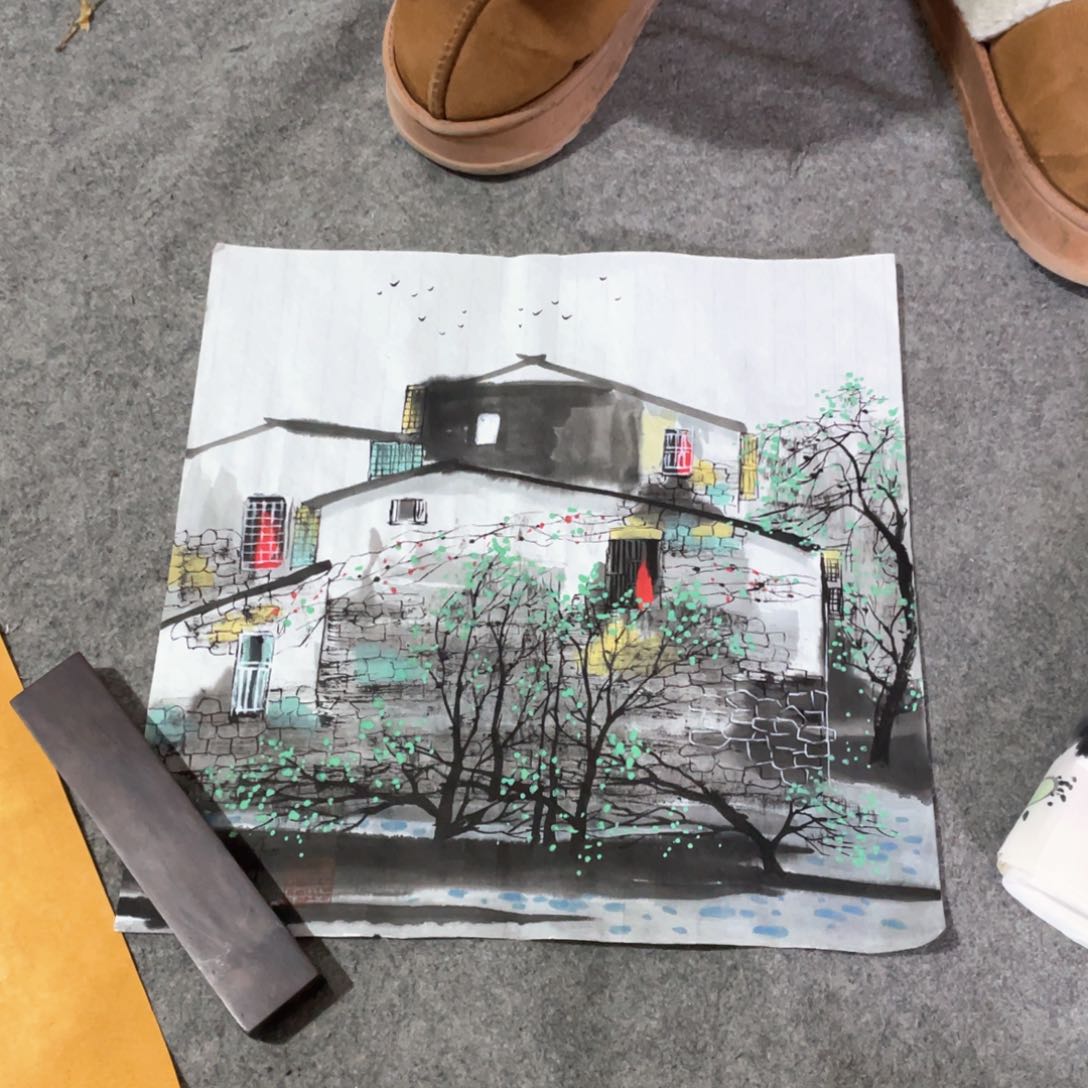 国画国画作品画心一张