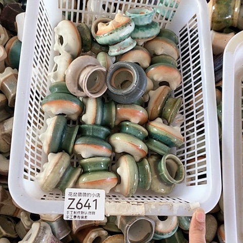 紫砂花盆641瑕疵品口令3厘米左右