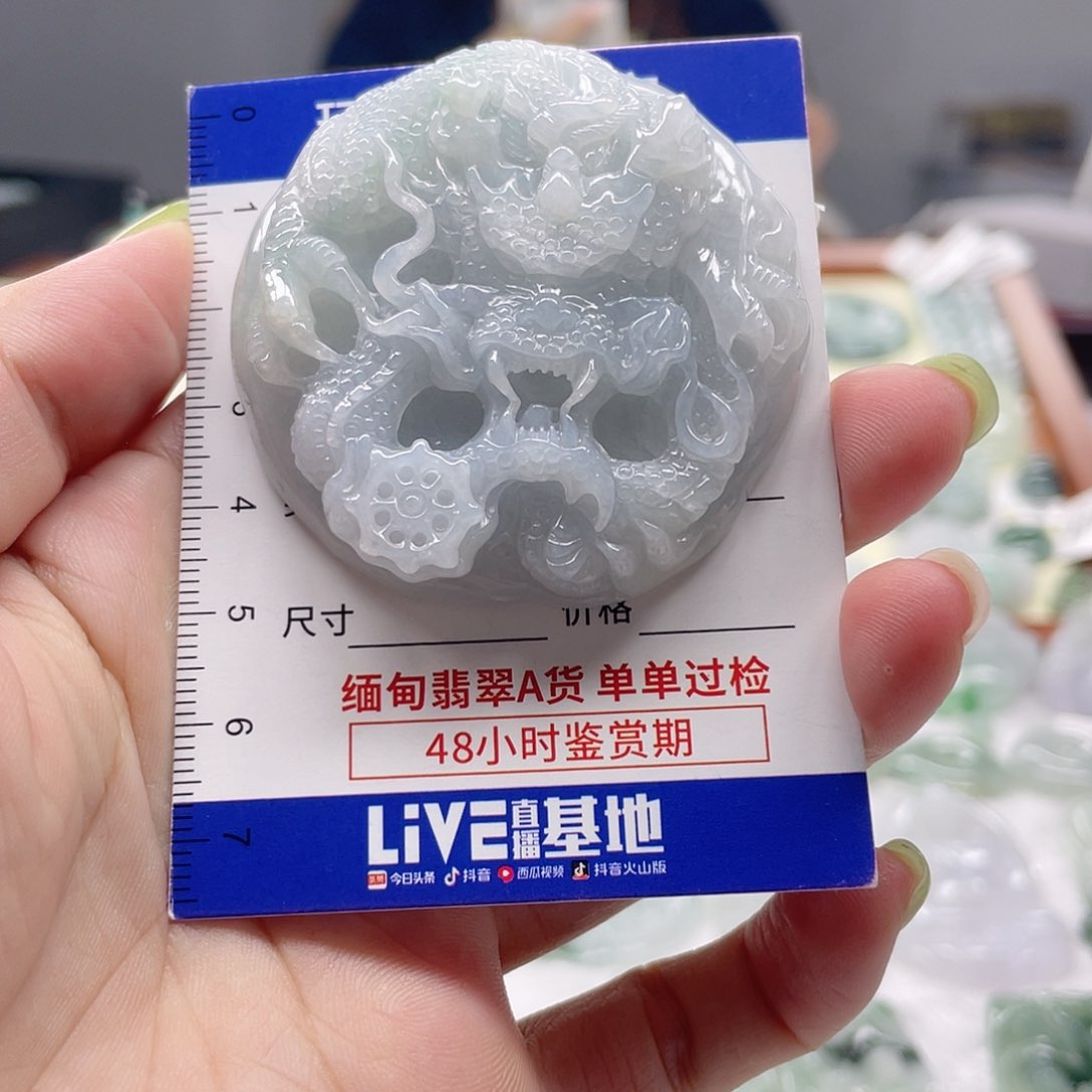 颈饰未镶嵌翡翠龙牌