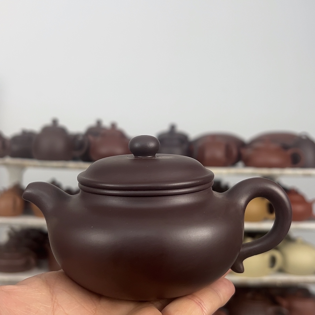 紫砂茶壶80目紫泥仿古
