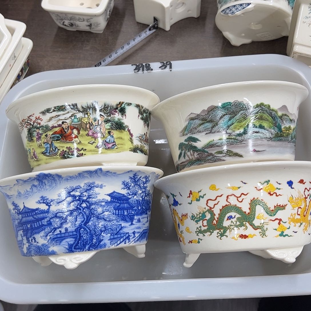 紫砂花盆39号瑕疵4个15/7.5cn