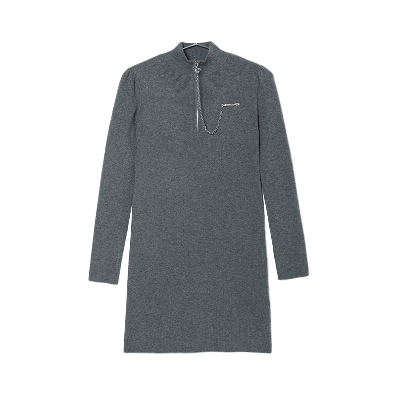 L246时髦简约针织连衣裙A