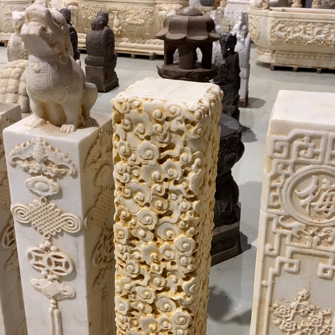 石材一米祥云柱一个包邮不管卸车