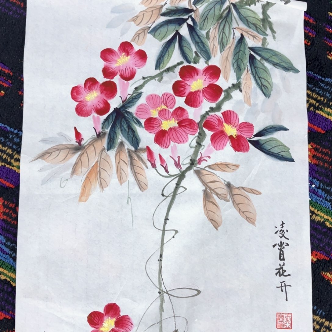 国画手绘山水花鸟33