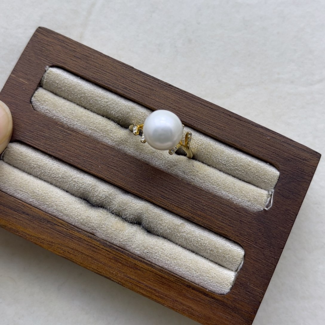 淡水珍珠银S925镶嵌戒指