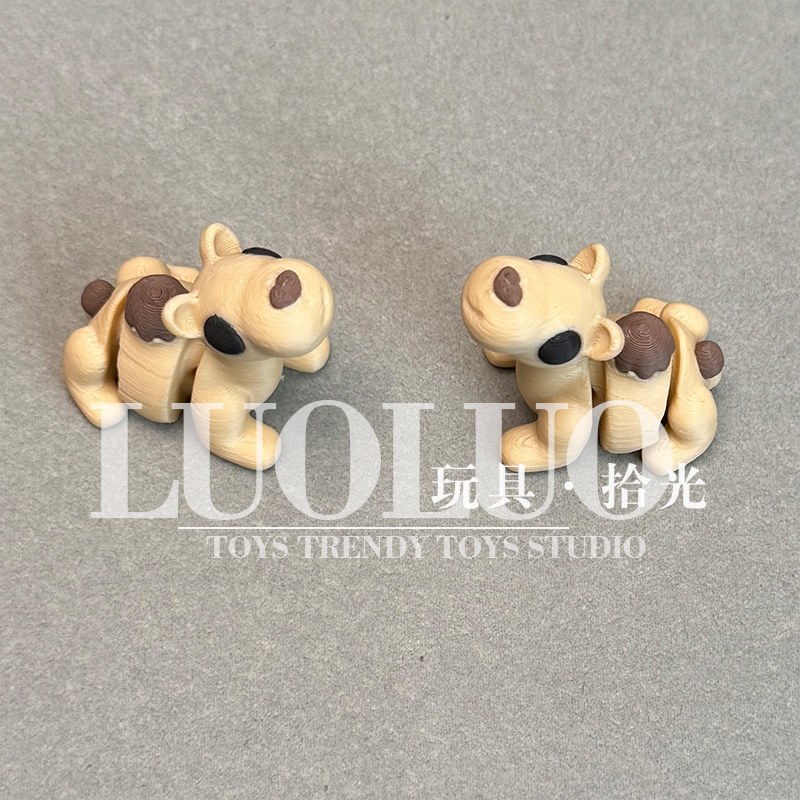 潮玩3D手办挂件摆件玩具/高品质宠物骆驼成品模型公仔车载摆件