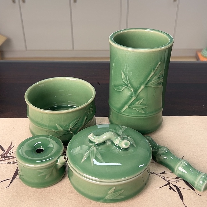 龙泉云间青瓷小米茶器