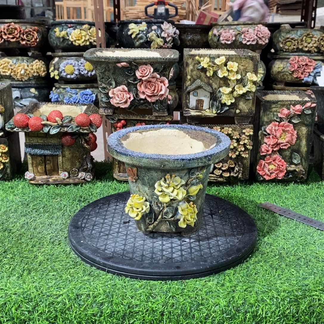 红陶青藤花器多肉花盆