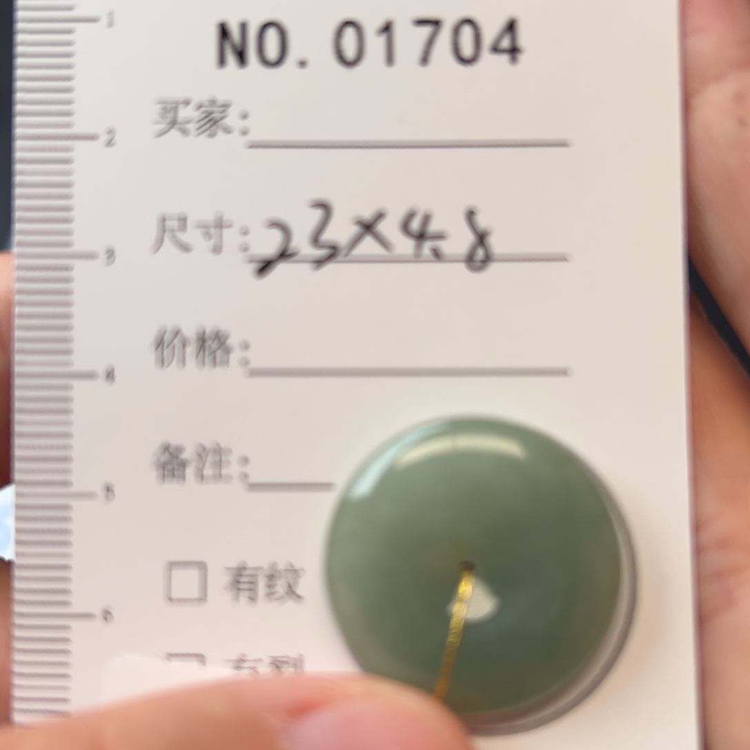 翡翠颈饰未镶嵌平安扣1704