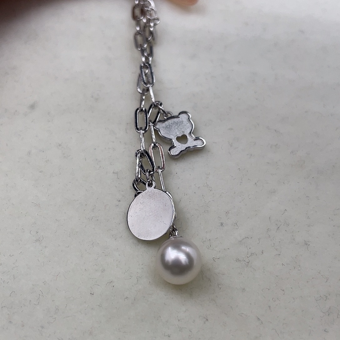 海水珍珠手绳银S925镶嵌