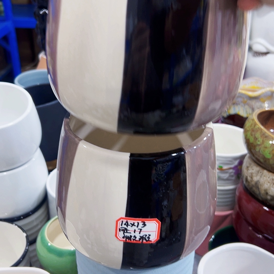 外贸尾单陶瓷花盆凑单10米包邮