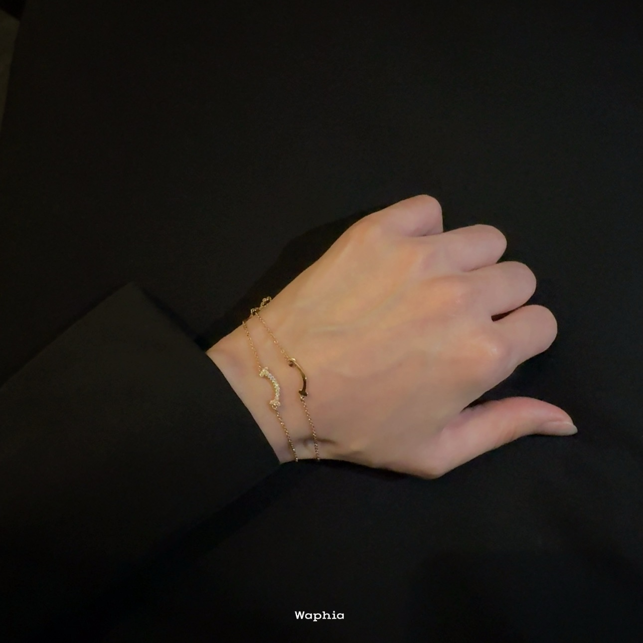 合金手链 Waphia经典时尚百搭轻奢精致【微笑手链】 TF011