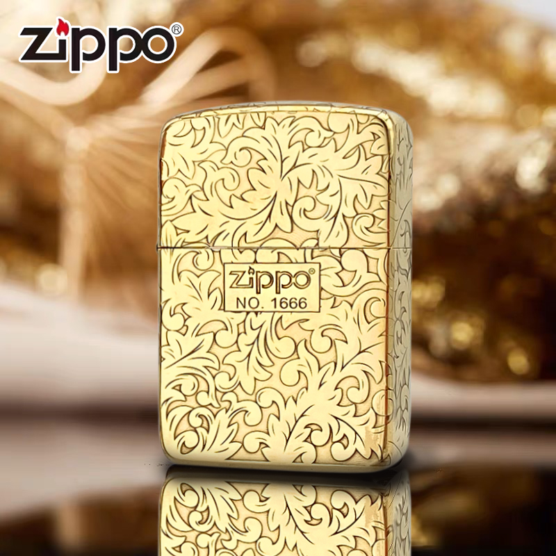 ZIPPO打火机正品-1941B-五面雕刻中标大叶唐草花【凯亚】DYJ1