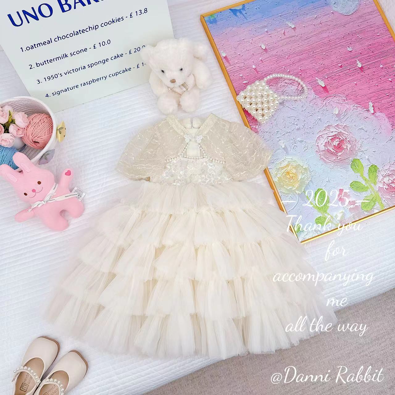 夏款新款女童重工盘扣网纱蛋糕裙.D-ZH906