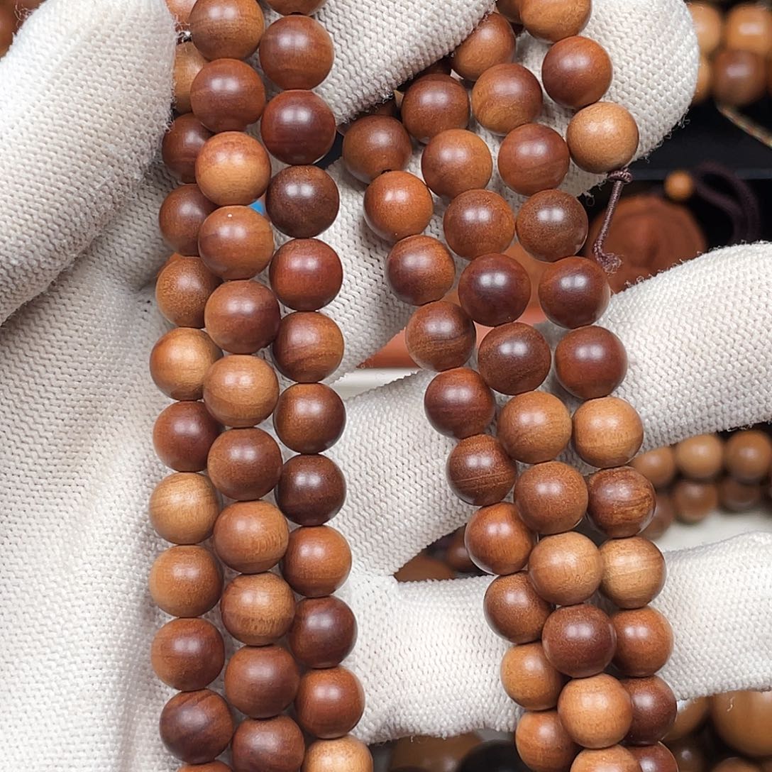 L***C檀香木手串/手链老山檀香0.8#108沉水供奉料