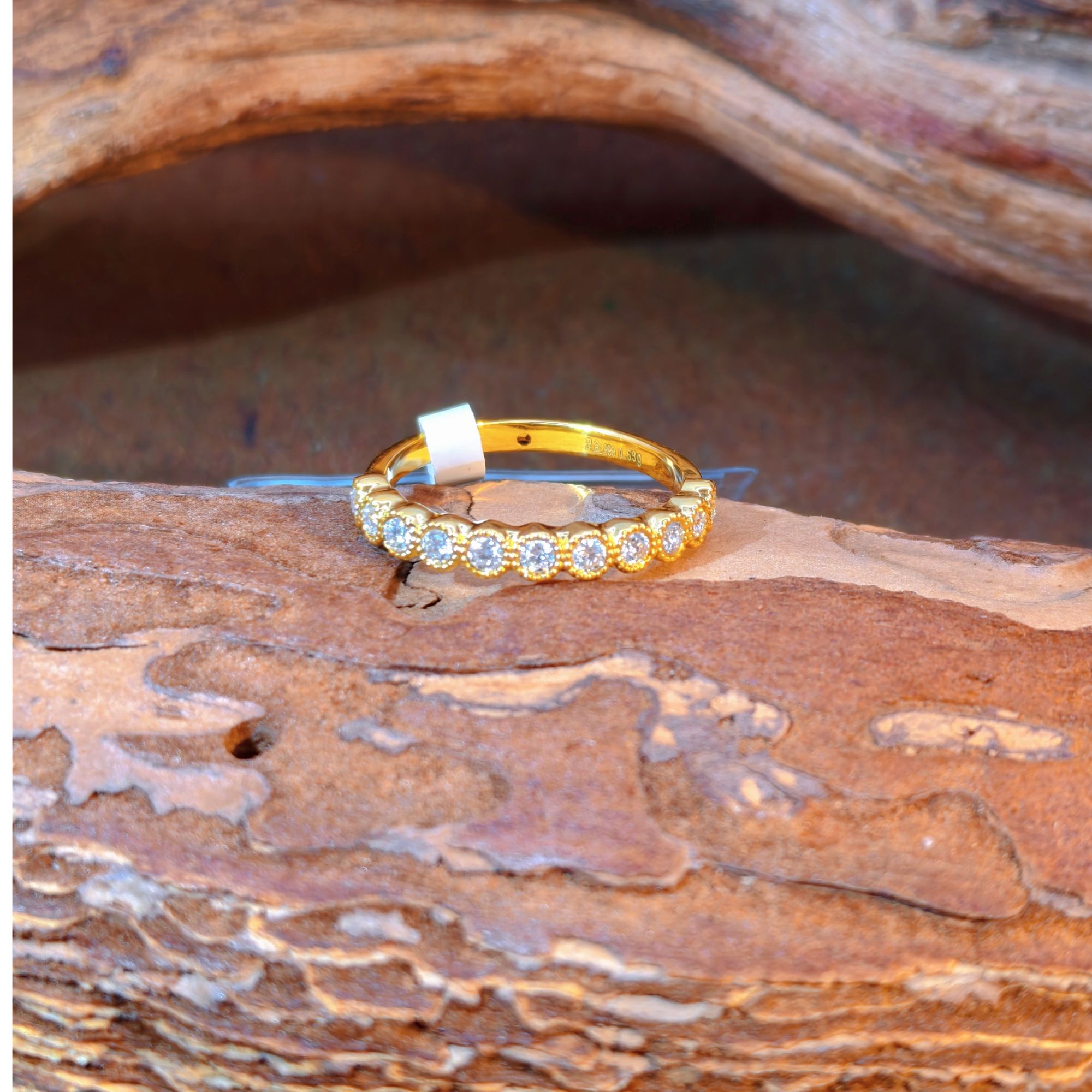 【付付专享】足金999 满天星排戒 6D工艺 双12大促圣诞节