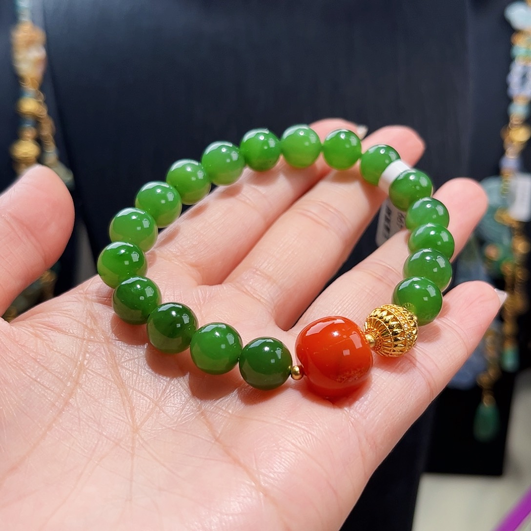 【闪购商品】和田玉（碧玉）手链未镶嵌福利