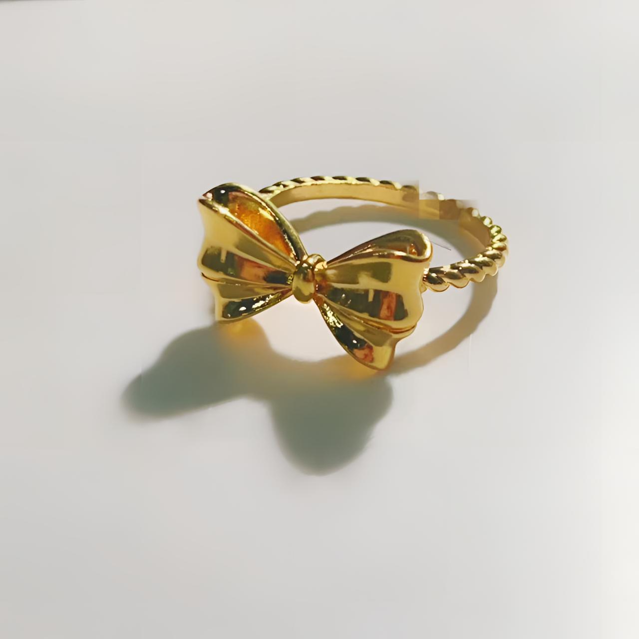 L-8092  足金999大蝴蝶结戒指