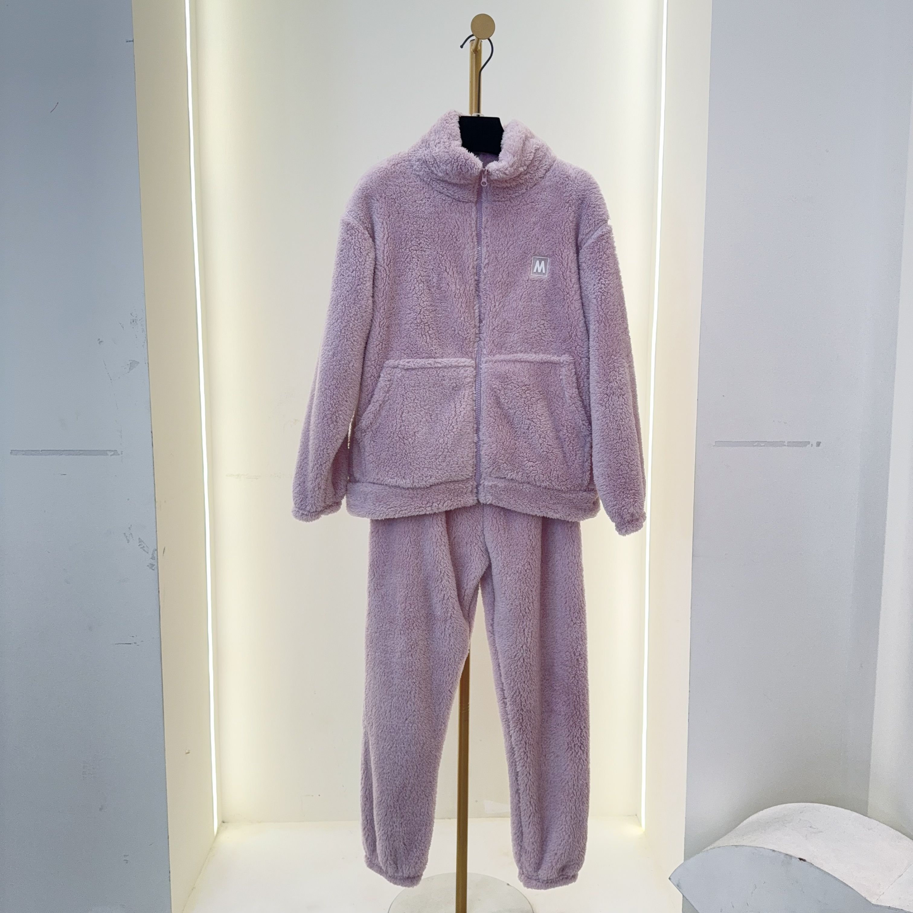 冬季睡袍外套带裤子女厚款长袖加厚成人长款秋冬时尚ff3511