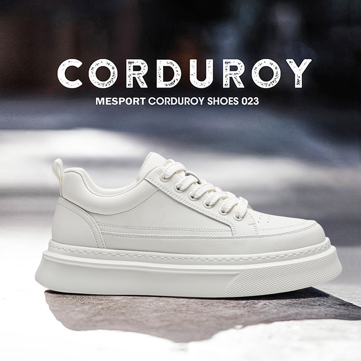 【茹茹自制】秋冬小白鞋系带时尚休闲简约百搭男士小白鞋YX1211