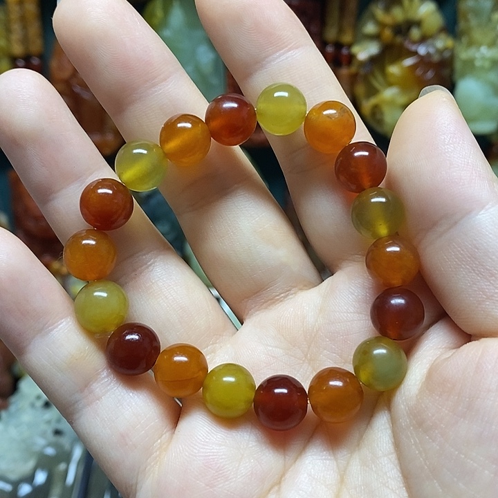 未镶嵌蛇纹石玉手链