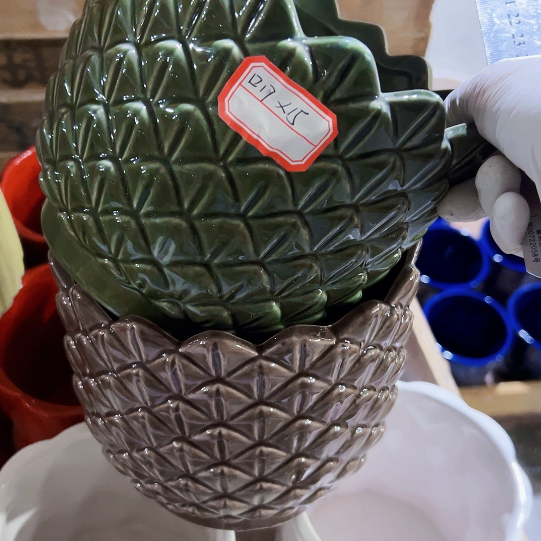 有孔外贸尾单陶瓷花盆凑单10米包邮