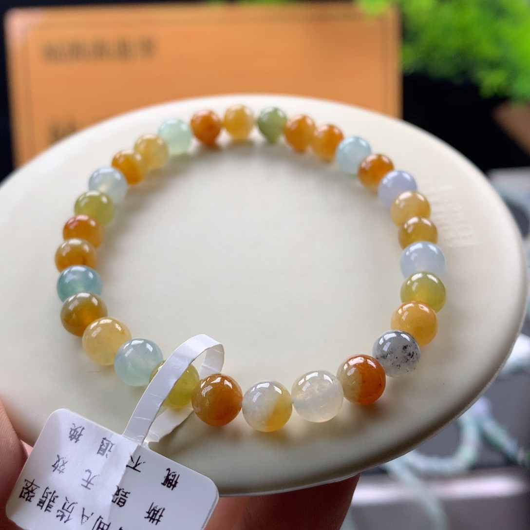 翡翠未镶嵌手链卡6.5