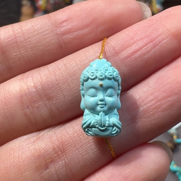 绿松石未镶嵌如来配饰