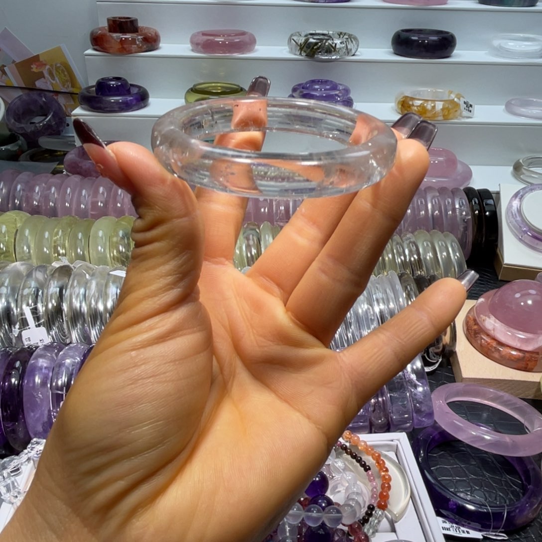 水晶手镯56.6圈口16号伴生矿未镶嵌卡**诺