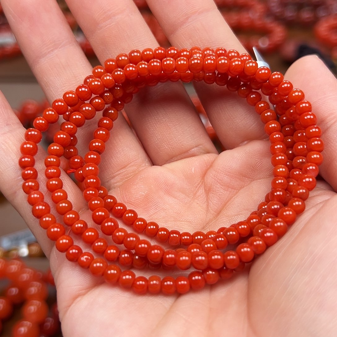 南红玛瑙未镶嵌手链