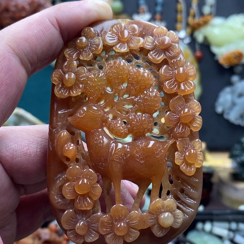 【闪购商品】蛇纹石玉吊坠未镶嵌