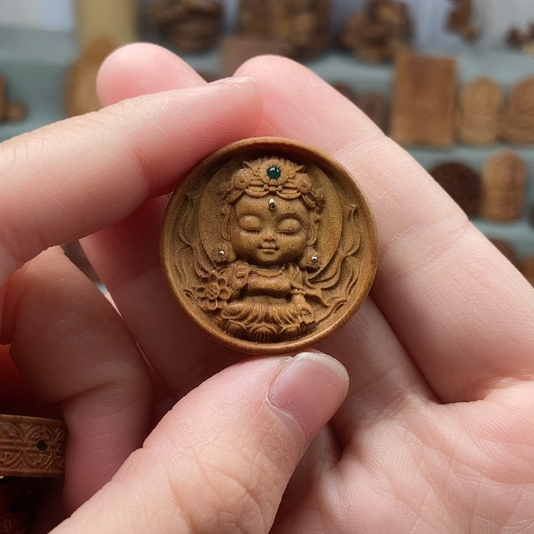 檀香木无事牌默认微瑕