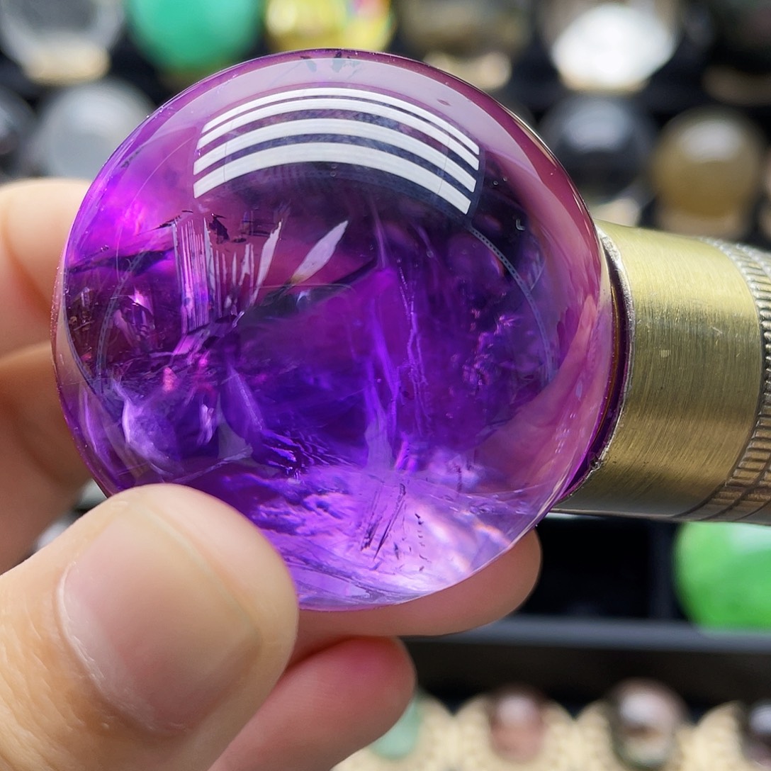 未镶嵌珠宝半成品水晶天然紫水晶43.9mm
