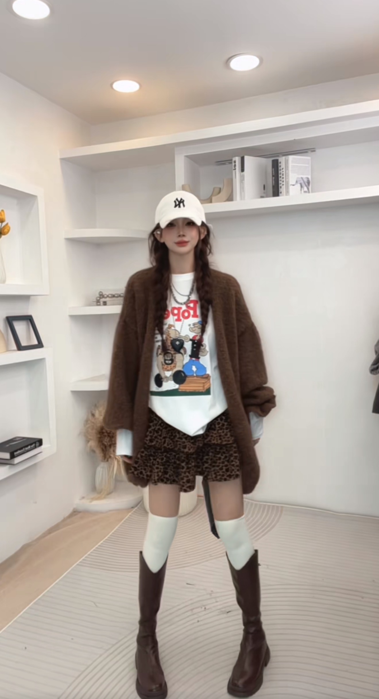 毛衣外套女慵懒风长袖宽松软糯温柔风秋季灯笼袖针织开衫