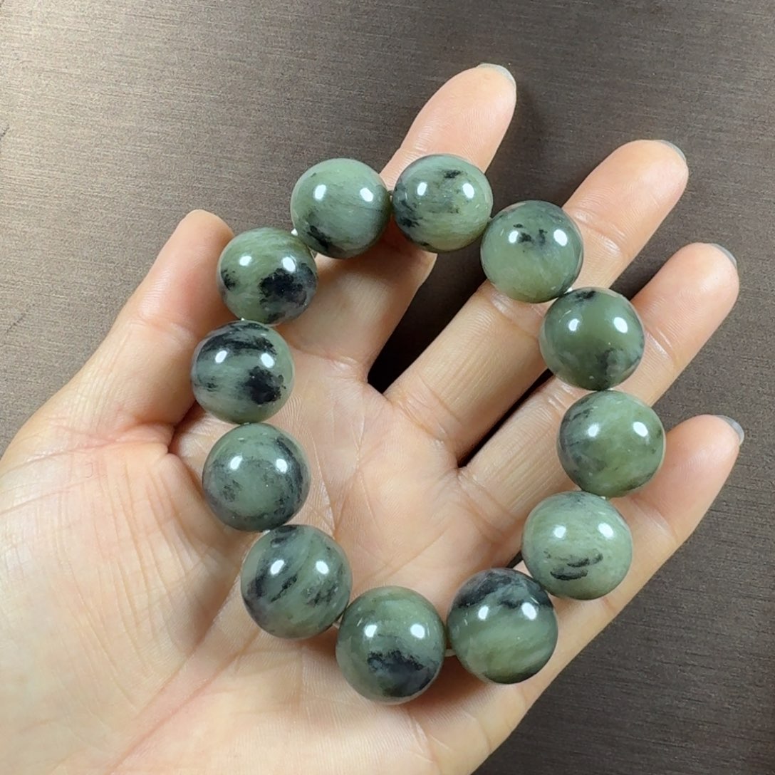 和田玉挂件未镶嵌青花手串