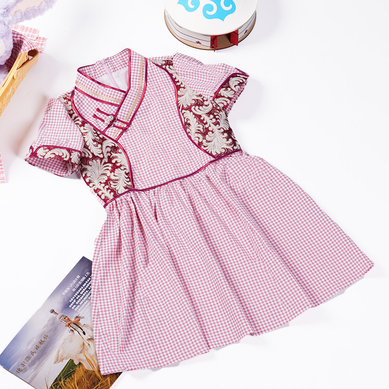 【德利源】女童半袖裙民族服饰日常生活装D0471#