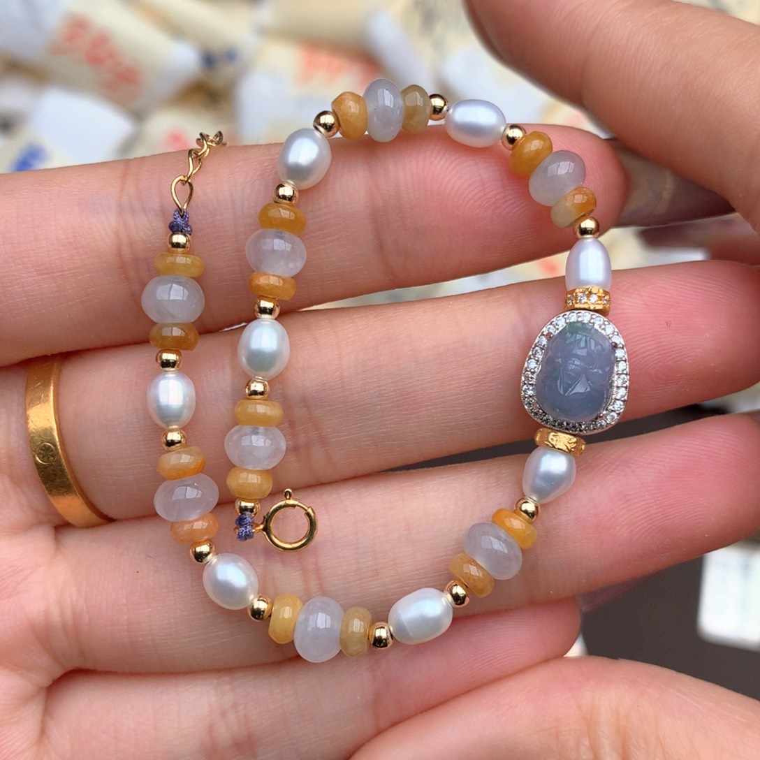 【闪购商品】翡翠手链银S925镶嵌一