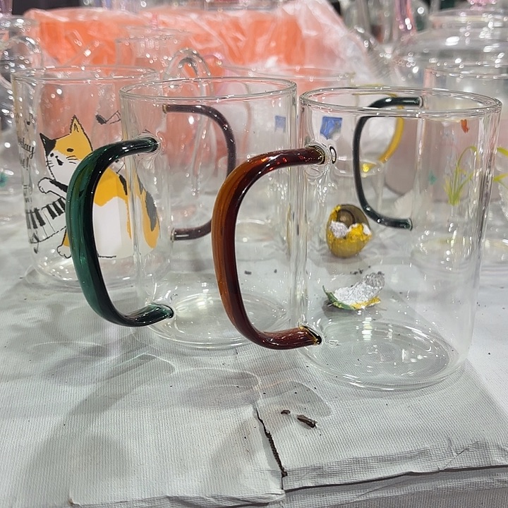 绿茶杯两个高硼硅耐玻璃