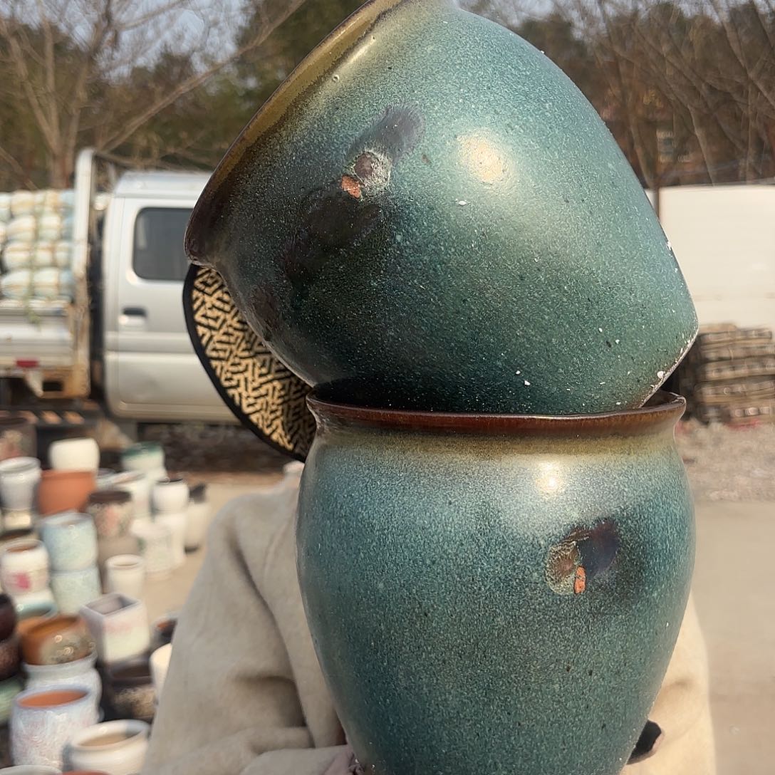 口径18高度20两个绿瑕疵