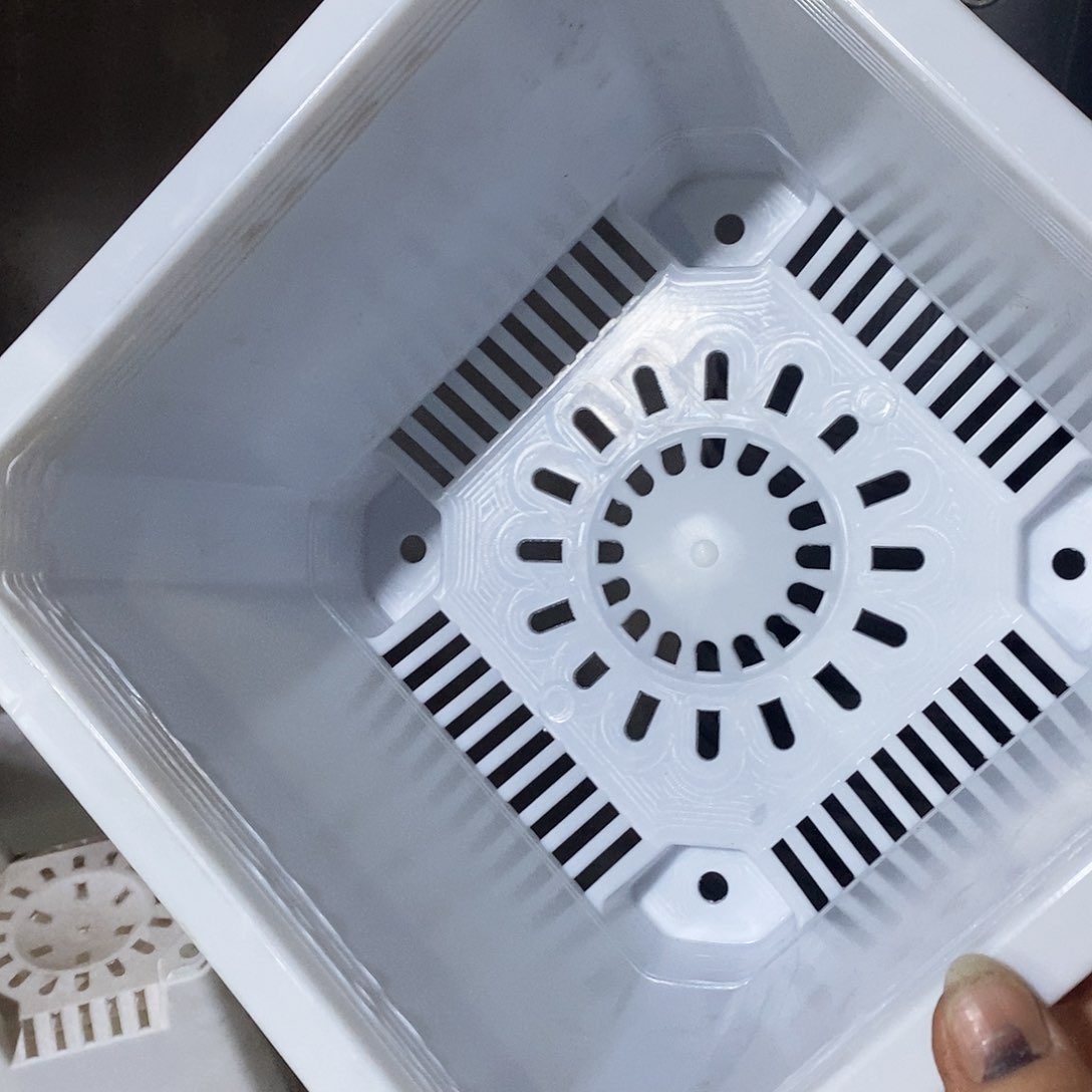 塑料新22公分白方盆6个 