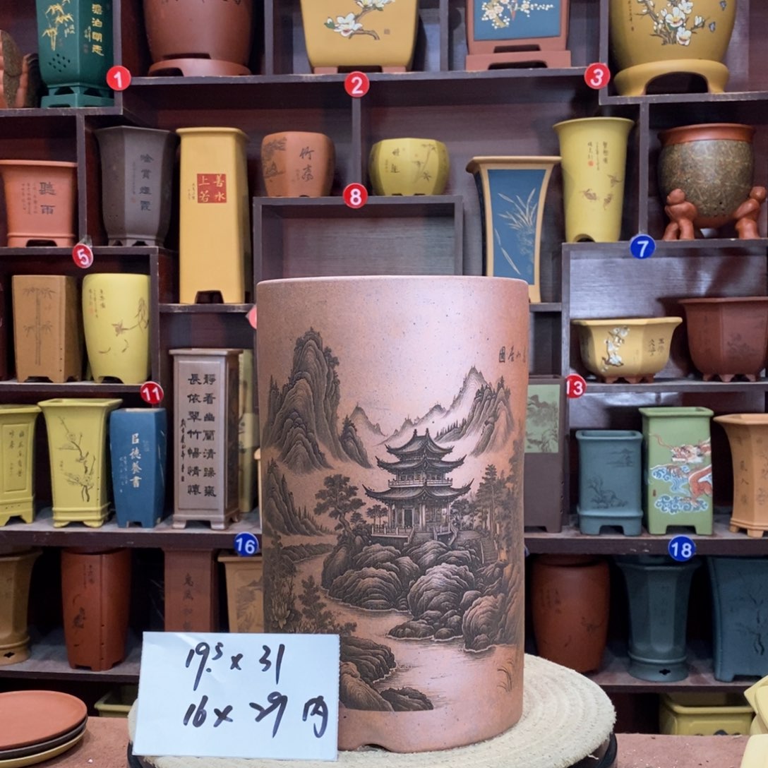 紫砂艺术紫砂花盆