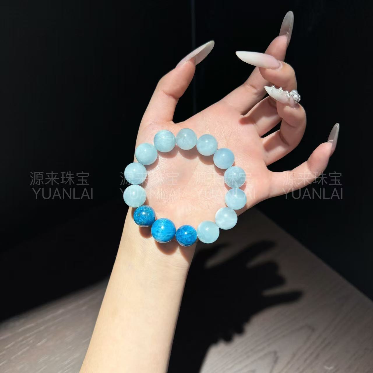 *海屿晴空*海蓝宝手串 YL3049