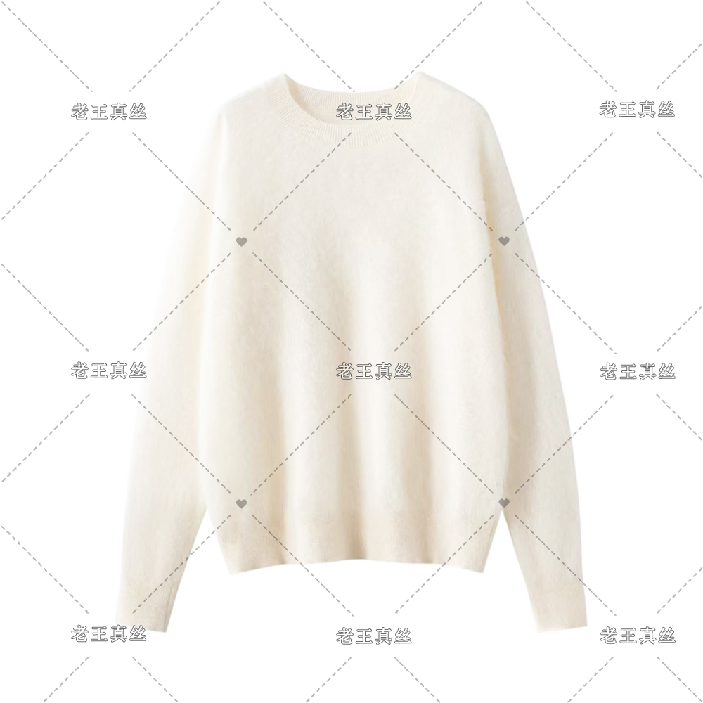 100%羊绒无缝康赛妮拉绒圆领衫毛衣衫针织