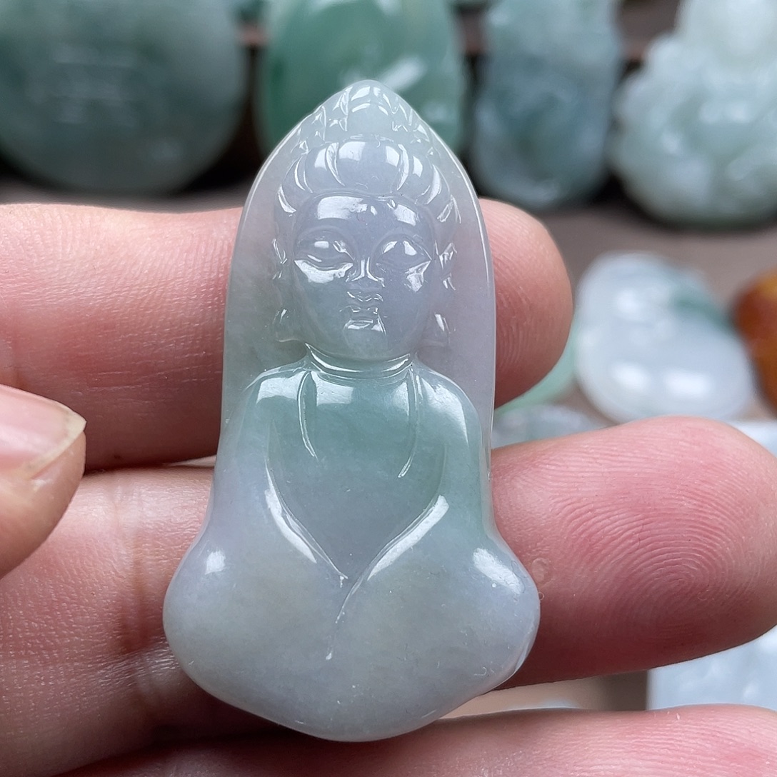 翡翠未镶嵌颈饰宝宝佛