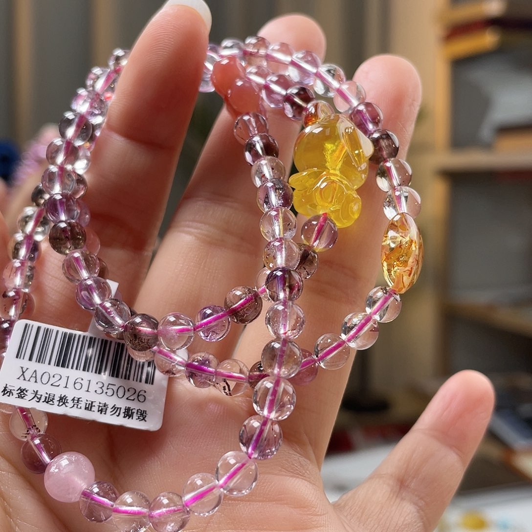 琥珀颈饰未镶嵌琥珀手串