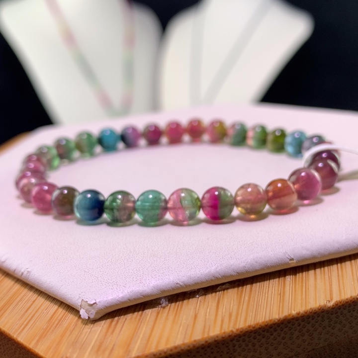 双色碧玺手链未镶嵌