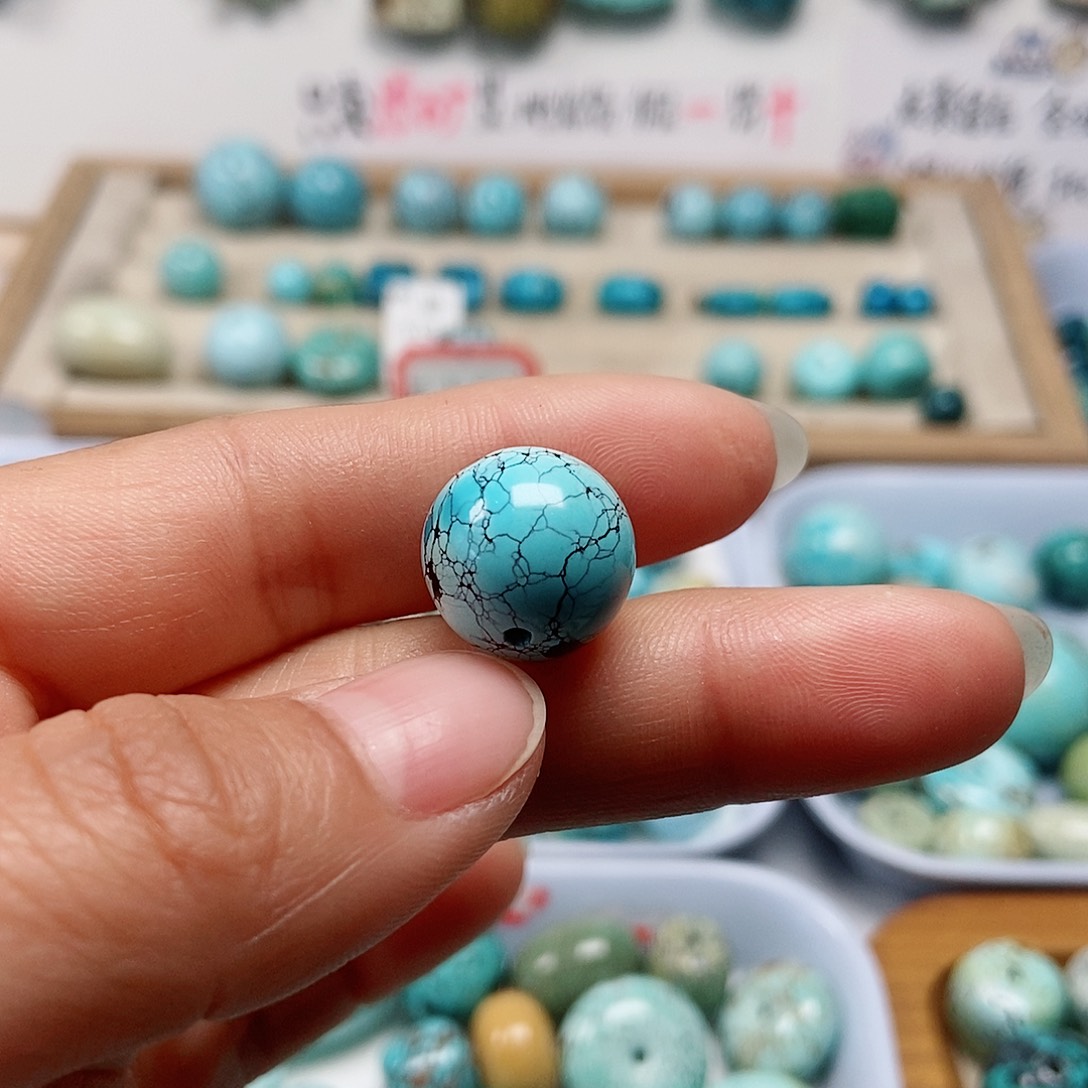 绿松石珠宝半成品未镶嵌萍****3