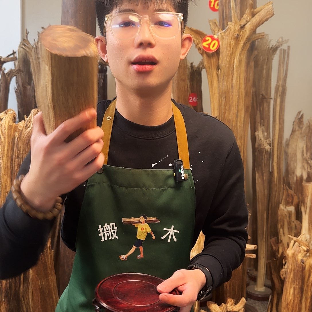 沉香摆件天然沉香原木摆件➕底座