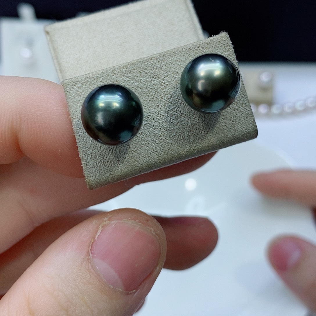 海水珍珠耳饰18K金镶嵌
