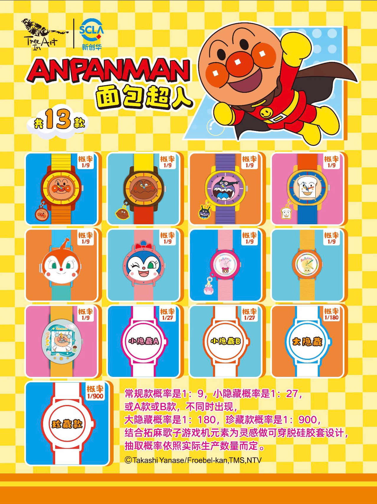 面包超人手表盲盒早安面包时钟铺系列正版原谷动漫惊喜-默认代拆